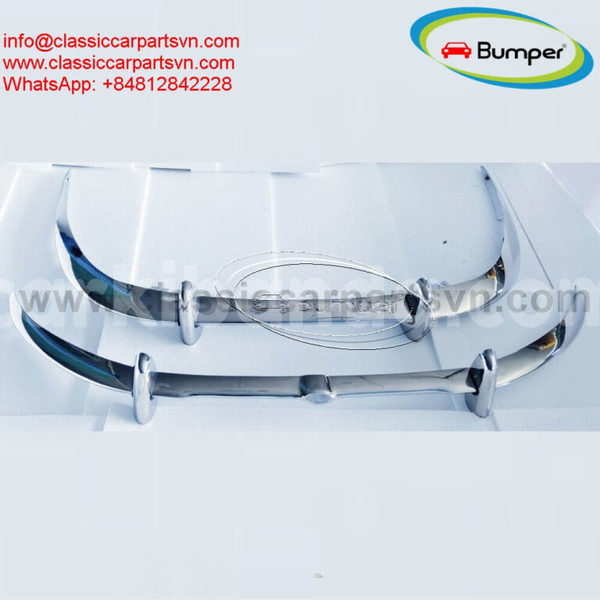 Big with watermark jaguar e type xke series 2 1969 1971 bumper by stainless steel new 2