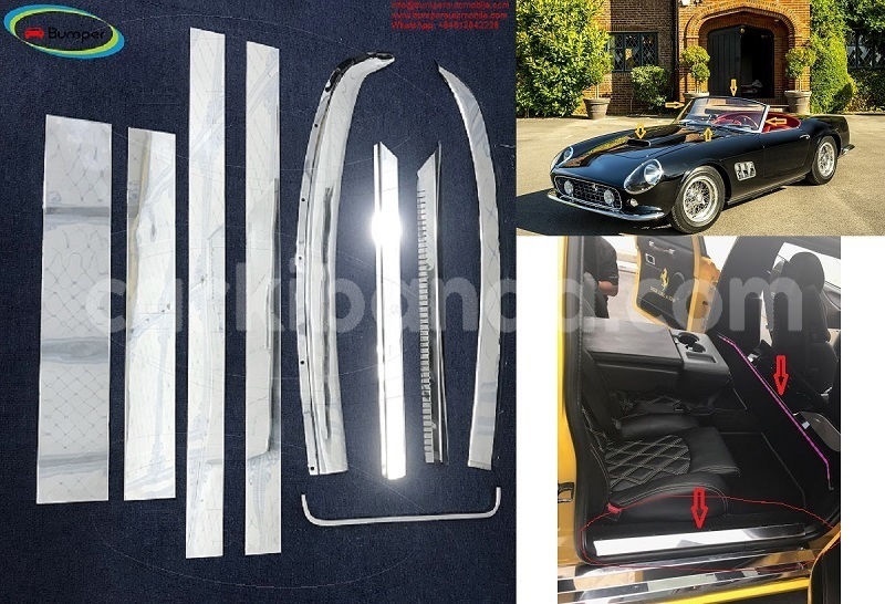 Big with watermark 800 ferrari 250 gt swb california spyder 1952 1964 front glass trims 800